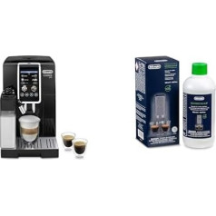 De'Longhi Dinamica Plus ECAM382.70.B, Fully Automatic Coffee Machine for Coffee Beans, Cappuccino Machine with LatteCrema Hot, Espresso Machine with 18 Recipes, 3.5 Inch TFT Display, Black with DLSC