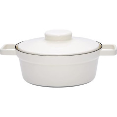 Riess, 2113-212, Kasserolle mit Deckel 24cm, PURE WHITE, AROMAPOTS, Truehomeware, Inhalt 2.0 Liter, Durchmesser 24 cm, Emaille, weiß, Induktion