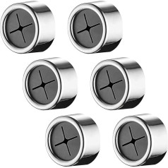 DERDOUT 6 Pieces Self-Adhesive Kitchen Towel Holder Kitchen Hooks Round Wall Mount Hooks Towel Holder for Bathroom, Kitchen and Home, No Drilling Required