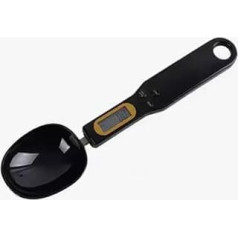 High Precision Digital Spoon Scales 0.5g - 500g Electronic Measuring Spoon Food Scales Gram, Oz, Gn, ct Multifunctional Handheld Scale with LCD Display and Tare Function (Black)