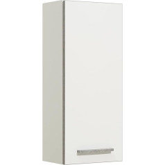 Pelipal Quickset 953 Wall-Mounted Cupboard, Composite Wood, White Gloss / Concrete Edge, H x W x D / 70 cm x 30 cm x 20 cm