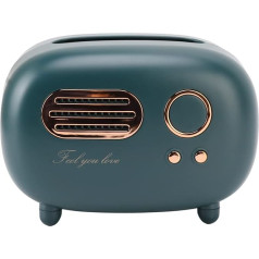 Tissue Box, Retro Radio Tissue Box, Vintage Decorative Cover Box for Bathroom, Living Room, Bedroom, Desk, Table (Green)