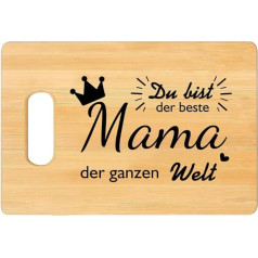 Wooden Personalised Breakfast Board, Best Mum Wooden Board with Engraving, Kitchen Wooden Chopping Board, Mother's Day Gift, Birthday Gift and Gifts for Mum (15 cm x 22 cm)