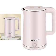 Kettle, Plastic Coated Bowl 2.3L 4 Safety Protection Electric Kettle for Dorm (Pink)