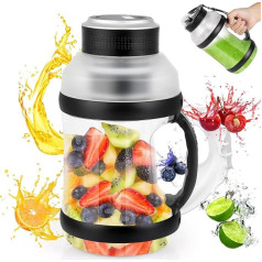 Dreamhigh® 2L Blender Smoothie Maker, Portable Mixer for Smoothies and Shakes with 6 Blades, 4000 mAh Mini Mixer Can Squeeze 20 Cups of Juice for Office, Camping and Travel