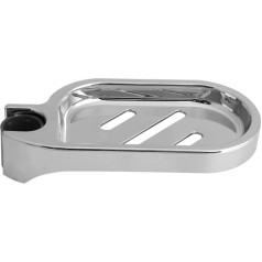 Ejoyous Soap Dish for Shower Rail, Clip On Soap Dish for Shower Rail, Soap Box Container, Shower, Soap Tray, Adjustable Soap Plates with Drain for 25mm Bathroom Shower Rail