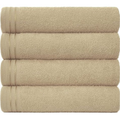 Large Hand Towels Bath Towel Highly Absorbent Egyptian Cotton Towel Set 4 Pack Extra Soft Large Bath Towel Mocha Quick Dry Bath Towels 450gsm Washable Towels 75x135cm
