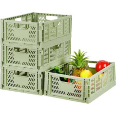 Plastic Collapsible Storage Boxes for Food, Fruit, Vegetables, Snacks, Bottles, Toys, Toiletries, Home, Kitchen, Office, Storage Box, Pantry, Organisation, Cabinet,