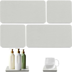 Water Absorbent Diatomaceous Earth Mat, Diatomaceous Soap Dish, Non-Slip and Quick Drying Stone Drying Tray, Water Absorbent Coasters, for Hand Soaps, Plants and Toiletries
