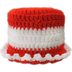 Strickerei Werner Trabi Toilet Paper Hat for the Parcel Shelf and as a Decoration for the Bathroom, A Must for Nostalgics (Toilet Paper Hat, Red/White)