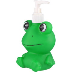Cabilock Hand Wash Bottle - Kids Soap Dispenser, Cartoon Bottle Dispenser, Empty Shampoo Bottles (Green Frog, 300ml)