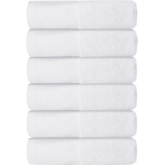 SEISSO Hand Towel Set, 6 Pieces 74 x 34 cm Hand Towels Wash Cloths Made of Cotton, Towels for Bathroom, Multipurpose Use for Hand, Salon Towels
