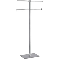 Gedy Rainbow Towel Rail with Base, Rust-Proof Stainless Steel, Grey, 40.4 x 15.5 x 83 x 7 cm