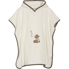 Playshoes Girls' Terry Poncho, Bath Poncho, Bear with Hood Bathrobe