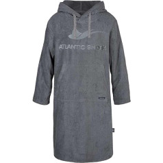 ATLANTIC SHORE Surf Poncho, Bath Poncho with Hood Made of 100% Cotton, Unisex, Long-Sleeved Edition for Adults