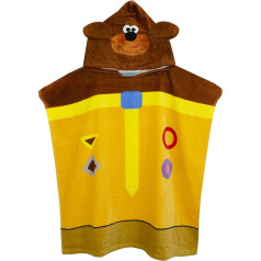 Hey Duggee Cbeebies Poncho Towel Single Bath Towel Children Boys Girls, yellow