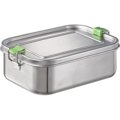 APS High Quality Durable Stainless Steel Lunch Box/Lunch Box 1,100 ml with Divider / Leak-proof Food Storage Container / Bento Box for Children, Leisure & Adults / Medium Lunch Box