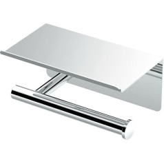 Gatco 1420 Latitude II Toilet Paper Holder with Mobile Shelf, Chrome