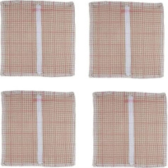 ZUHK 4 Pieces Blank Cross Stitch Sofa Cushion Cover, DIY Cushion Cover, Carpet Linen Making Fabric for Carpet Making, Latch Hook, Pillow(43 x 43 cm)