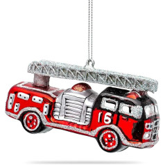 SIKORA BS472 Fire Engine Christmas Tree Decoration Glass Figure Christmas Tree Pendant