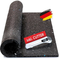 Bauheld® anti-vibration mat [60 x 60 x 0.6 cm], cut to size non-slip mat [Made in Germany], for washing machines, tumble dryers, fridges, sub-woofers, outdoor rugs or 3D printers.