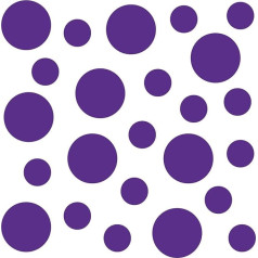 kleb-Drauf | 24 Dots | Purple - Glossy | Wall Sticker | Living Room Bedroom Children's Room Kitchen Bathroom | Decorative Walls Glass Window Door Tile