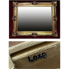 Lnxp 58SP Baroque Wall Mirror in Gold 90 x 70 cm Antique Baroque Rococo Shabby Chic Renaissance Art Nouveau Style Retro Design with Ornate Distortions Luxury Splendid
