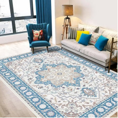 YAOMAISI Rug, Soft Short Pile, Modern Design, Ideal for Living Room and Hallway, Traditional Multicoloured Design (120 x 180 cm)