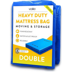 volila Double Mattress Protective Cover (230 x 170 x 30 cm) - Waterproof Mattress Bag Protective Cover - Robust Mattress Cover for Moving & Storage - Protects Against Pest Infestation, Stains & Dust