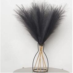 Hohes Pampasgras, künstliches Pampasgras, 100 cm, 5 Stück, künstliches Pampassgras, Dekoration für Vasenfüller, Zuhause, Büro, Hochzeit und Veranstaltungen, Boho-Dekor, Schwarz