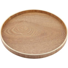 ANKROYU Table Tops Serving Tray Made of Wood Coffee Table Tray Tray Made of Light Wood Round Wooden Plate Wood Round Tray Wood Serving Tray Round (30 cm)