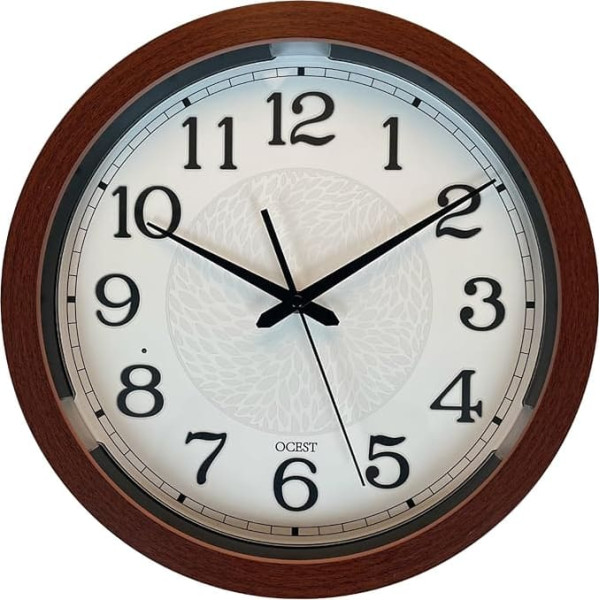 OCEST Luminous Wall Clock for Bedroom, 33 cm LED Glows in the Dark Non-Ticking Silent Clock Battery Operated Digital Night Light Large Display for Living Room Kitchen Children's Gifts