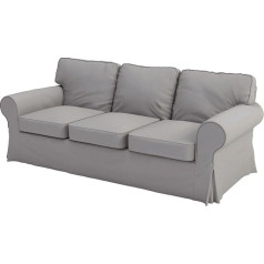 Good Life The Ektorp 3 Seat Sofa Cover Replacement is Made to Measure Compatible with IKEA Ektorp Sofa Cover, A Ektorp Sofa Slipcover Replacement Light Grey