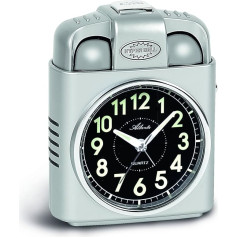 Atlanta Alarm Clock, Plastic, silver, 13,5x16 cm