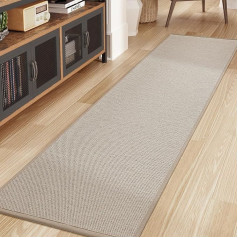 Color G Rug Runner, Hallway Runner, Non-Slip Hallway Rug, Kitchen Rug, Kitchen Runner, Washable, Long Doormat for Kitchen, Hallway & Living Room (Beige, 65 x 240 cm)