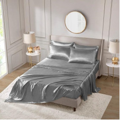 Madison Park Satin Sheet Set, Luxury and Silky with Natural Sheen Premium 16