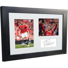 Cristiano Ronaldo Manchester United Signed Autograph Photo Frame Poster Gift 12x8
