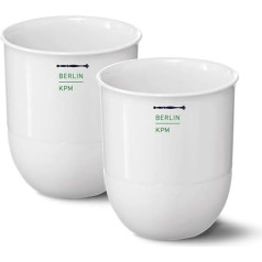 KPM Berlin LAB Duo Set 'No. 0' 2-Piece Porcelain Coffee Mug Handmade White in Gift Box