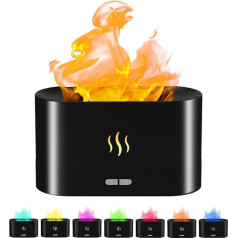 DASIAUTOEM Flame Aroma Diffuser, Aroma Diffuser with 7 Flame Effect, Aroma Diffuser Essential Oils Diffuser, Aromatherapy Humidifier, Humidifier, 7 LEDs for Home, Office, Bedroom