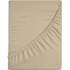 0Bed Double Fitted Sheet 180 x 200 + 30 Taupe