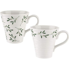 Portmeirion CPXT76804-XG Sophie Conran for Mistletoe Design Set of 2 Ceramic Cups