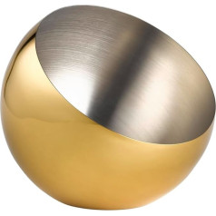 APS Sphere 40775 Bowl Diameter 24 cm Height 21 cm 2 Litres Stainless Steel Gold Look