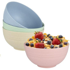 Cereal Bowls Unbreakable Maydina Set of 4 Large Soup Bowls for Adults & Kids Dishwasher Safe Microwave Safe Eco Friendly Reusable