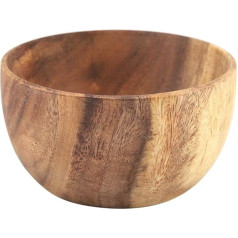 Cafopgrill Natural Solid Wood Bowl Classic Handmade Large Round Acacia Wood Salad Dining Room Bowl Environmentally Friendly Premium Wooden Kitchen Utensils (#1)