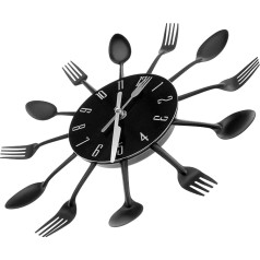 Be In Your Mind Black Wall Clock for Kitchen Dining Room Canteen Restaurant