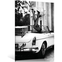 JNAOZI Feminist Poster Trendy Girl Fashion Home Wall Decoration Canvas Wall Art Black and White Photo - Without Frame (Poster 02.60 x 90 cm x 1 Pcs)