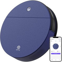 OKP Robot Vacuum Cleaner, Robot Vacuum Cleaner with WiFi App and Alexa Control, 2200 Pa Suction Power, 120 Minutes Runtime, Ultra Thin Self-Charging Robot Vacuum Cleaner Quiet for Pet Hair, Floor,