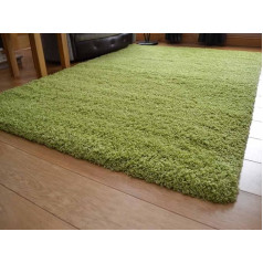 Rugs Supermarket Hochflor-Teppich, 5 cm dick, weich, dichter Hochflor, Grün-In 8 verschiedenen Größen erhältlich., Polypropylen, grün, 200cm x 285cm