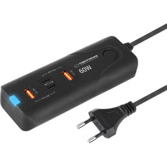EZC109 tīkla lādētājs 60w 2x usb-c pd 30w / 2x usb-a qc 3.0 18w