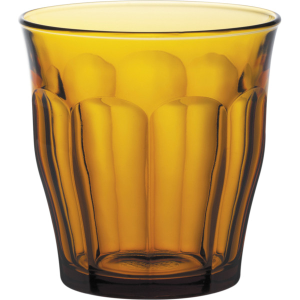 Duralex PICARDIE AMBER glāze 310 ml oranža - komplekts 6 gab.